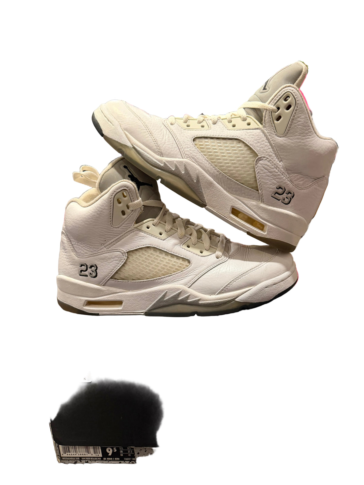 Air Jordan 5 white metallic